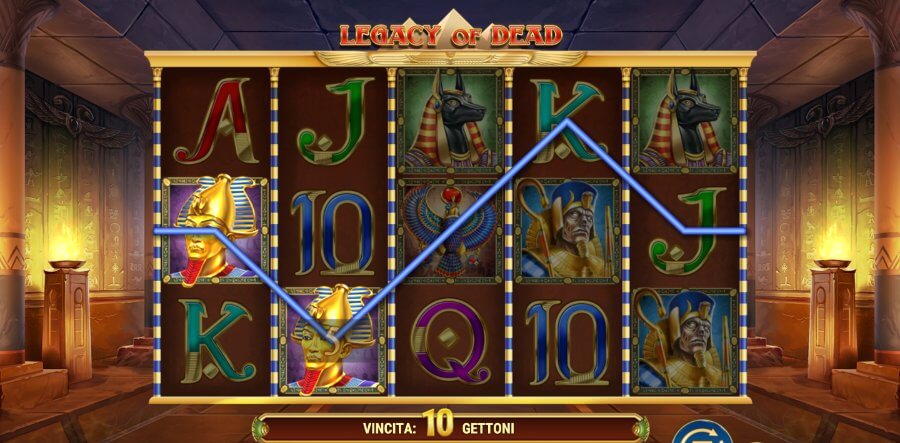 Vincita sulla slot Legacy of Dead