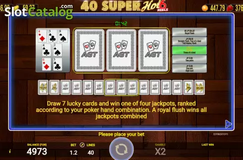 Game Rules screen 2. 40 Super Hot 6 Reels slot